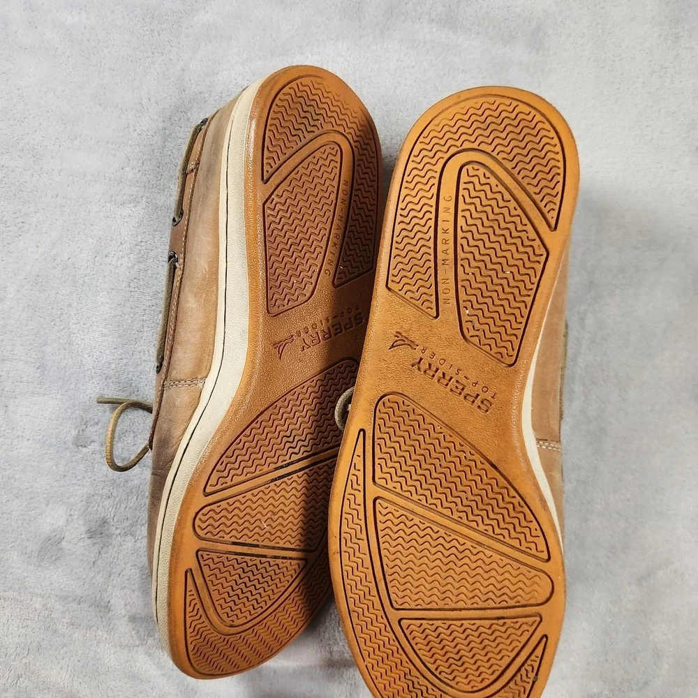 Sperry Top-Sider Gold Cup A/O 2-Eye Boat Shoes Mens 10.5 M In Tan Brown Leather